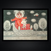 Auf dem Schlitten (2016) | 40 x 30 cm | �l auf Leinwand