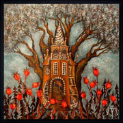 Baumhaus (2006) | 80 x 80 cm | Acryl auf Leinwand