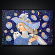 Blauer Hut (2012) | 40 x 60 cm | Acryl auf Leinwand