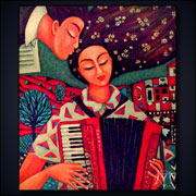 Comparsita (2004) | 70 x 60 cm | Acryl auf Leinwand