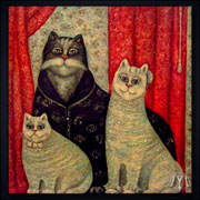 Familienportrait (2009) | 30 x 30 cm | �l auf Leinwand