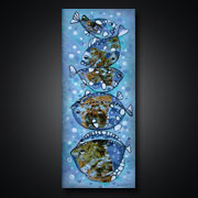 Fische (2012) | 50 x 20 cm | Acryl auf Leinwand