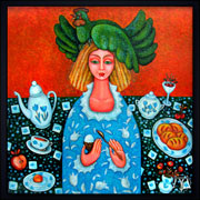 Fr&uuml;hst&uuml;ck (2004) | 80 x 80 cm | Acryl auf Leinwand