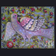 Granatapfelkerne (2015) | 40 x 50 cm | Acryl auf Leinwand