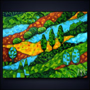 Grüne Rhapsodie (2003) | 80 x 100 cm | Acryl auf Leinwand