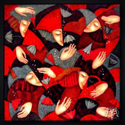 Im-Regen (2011) | 80 x 80 cm | Acryl auf Leinwand