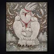 Schneeeulen (2012) | 60 x 50 cm | Acryl auf Leinwand