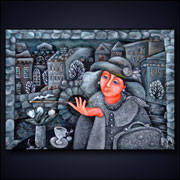 St&auml;dterin (2006) | 50 x 70 cm | Acryl auf Leinwand