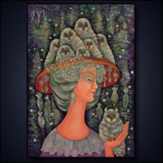 Waldfrau (2009) | 50 x 70 cm | Acryl auf Leinwand