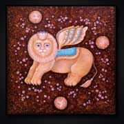 L�we (2014) | 60 x 60 cm | �l auf Leinwand